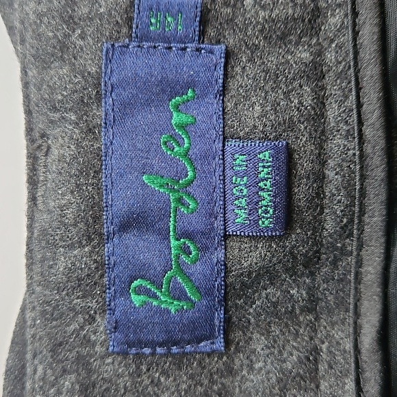 Boden Charcoal Gray Wool Belted Pencil Skirt 14R - Picture 6 of 10